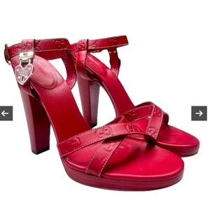 Gucci Women's Crimson Strappy Heels